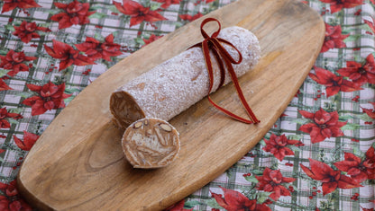 Salame Especial de Chocolate Branco, Coco e Amêndoas